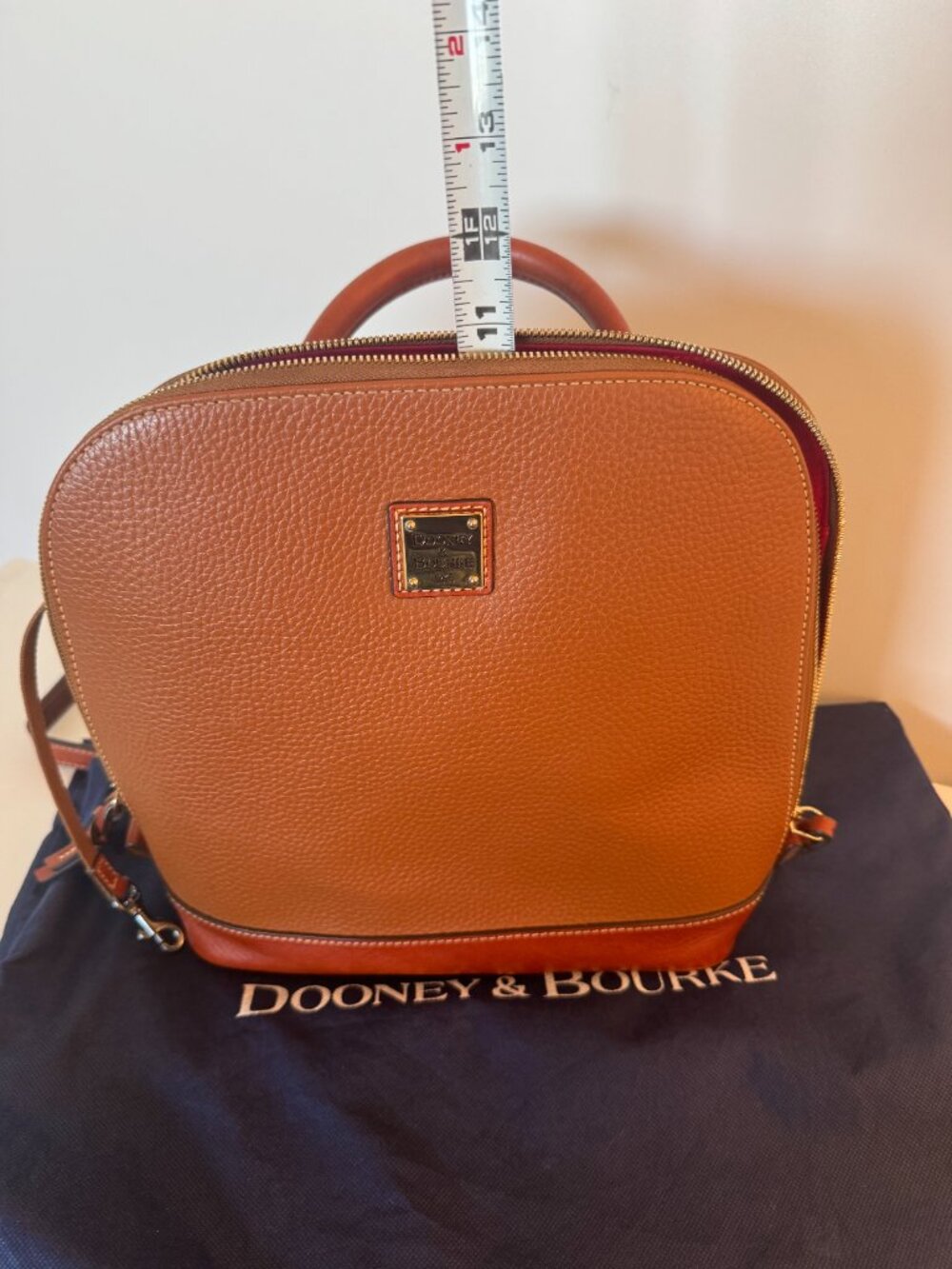 Dooney & Bourke Pebble Grain Zip Leather Backpack – Excellent Like-New Condition - Picture 12 of 14
